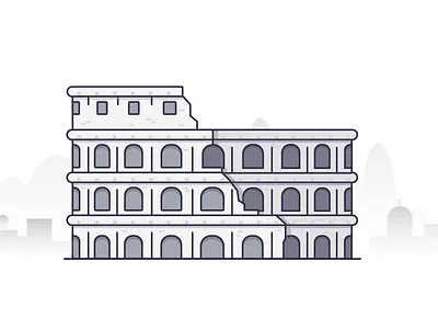Colosseum colosseum design dribbble illustration illustration design linear ui