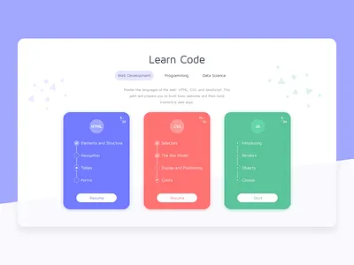 Learn Code app apple application branding code courses data design html html css illustration javascript programming ui web web development web development group