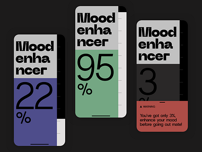 Mood enhancer app ios minimal mobile product slider ui ux ux ui
