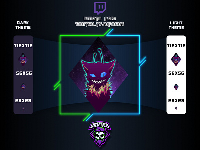 Alien Cat branding design emote illustration twitch twitch emote vector