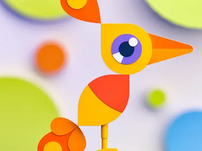 🐦 3d blender blender3d c4d cinema4d dof gradient illustration lowpoly