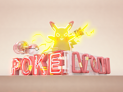Pikaqiu c4d ps