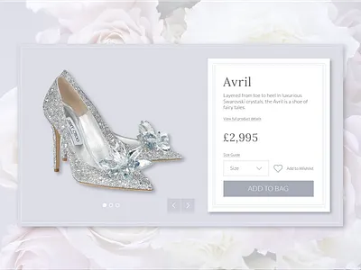 E-Commerce Product - Daily UI 012 bridal dailyui dailyui012 design ecommerce ecommerce design minimal product shoes singleitem ui uidesign ux webdesign