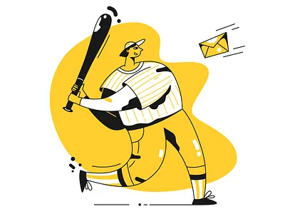 Unsubscribed! 2d art 2d character 2d design baseball branding charachters character character design design designer explainervideo graphic illustration illustration illustrator interface design sport ui unsubscribe vector web interface