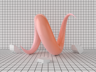 N is for New Aspirations 36 days of type alphabet c4d n letter typography