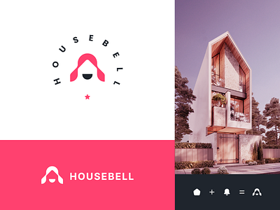 Housebell Logo Design apartment brand strategy branding building clever smart construction construction logo creative logo data saas home house identity logo logo symbol negative space real estate simple software startup tech technology