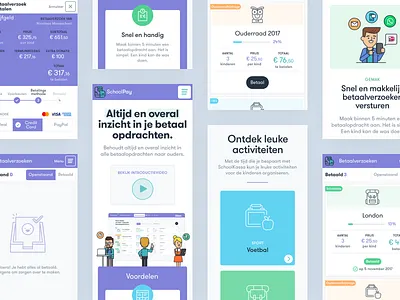 More mobile screens application dashboard finance mobile netherlands school ui ux