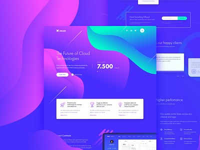 Kellex - WordPress Theme business cloud app colourful corporate theme themeforest ui ux vector web web design website wordpress