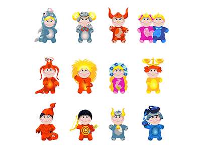 Zodiac cartoon art design flat icon identity illustration illustrator logo minimal vector web