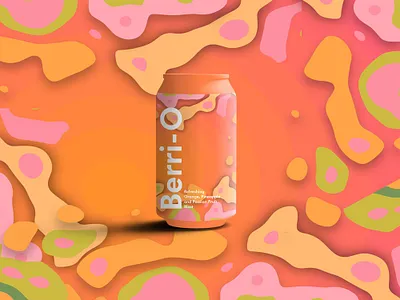 Can Mockup Orange branding design illustration