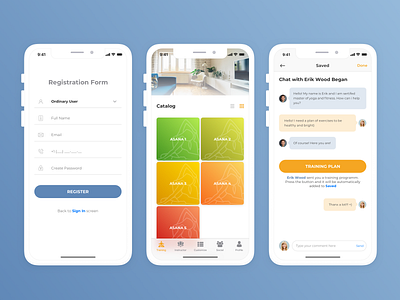 Yoga Application accurate design app appdesign application clean design ios mobile ui ux