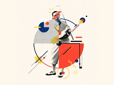 Bauhaus - G 36 days of type 36days g 36daysoftype bauhaus bauhaus100 collage collageart design font golf iampommes illustration lettering pommes typography vector