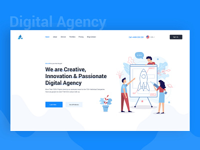 SEO and Digital Agency Header Explanation agency animation app clean corporate website digital agency illustration landing page portfolio design product design seo ui design ui ux design vector