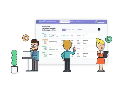 SchoolPay header illustration character header illustration illustrator school ui ux vector web app website