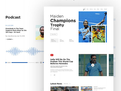 Hockey Website interactive sports user inteface website