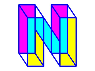 36 days of type - N 36days n 36daysoftype bold bright design detail experimental fluorescent letter lines n neon text typography