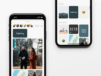 Yello Stories app apple clean custom emoji friends ios lego modal modular private profile reactions social stories ui whitespace yello