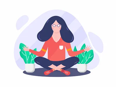 Stay Healthy, Doing Yoga flat design health app icon illustration ui ux vector web women yoga