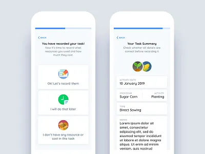 FarmAi - Register Farm Activity android app design ecommerce ios iphone list minimal ui ux