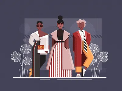 Street Style character design fashion girl illustration plant street fashion style vector woman women