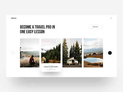 Explorers :: Layout Exploration blue clean creative discover free download freelancer freelancing layouts minimal minimal layout santorini simple tranmautritam travel travel agency travel website typography ui design web design web design service