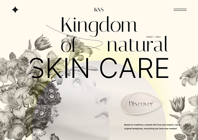 KINGDOM OF NATURAL SKIN CARE VOL.2 cosmetics design figma landingpage natural nature skin skin care trends 2023 typography ui ux uxui web design