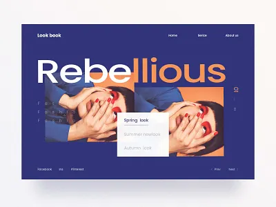 Look book Website design fashion interface ui web website