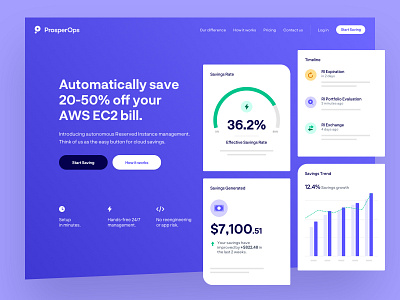 Prosperops - Homepage branding chart dashboard data design experience icons illustrations interface logo ui uidesign user ux uxdesign web website