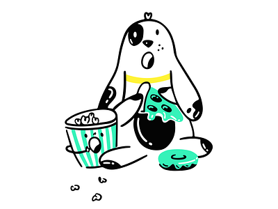 resource page animal app design dog donuts food graphic hungry icon illustration junk junkfood pet adoption pizza pop corn puppies puppy ui vector webside