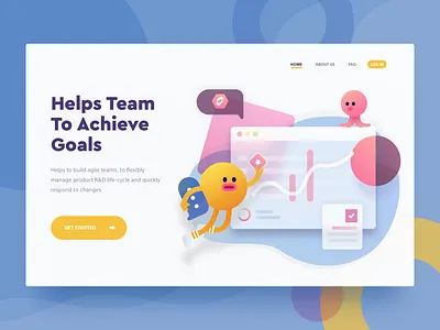 Product Page cards cartoon design home page icons illustration landing page page product page web website