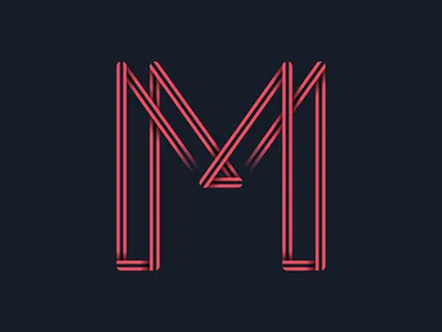 #36days_M 36daysoftype 3d alphabet color illustration illustrator letter m lettering logo shadow type typograhpy vector