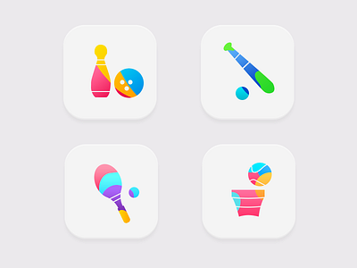 Sports icon design. sports icon ui