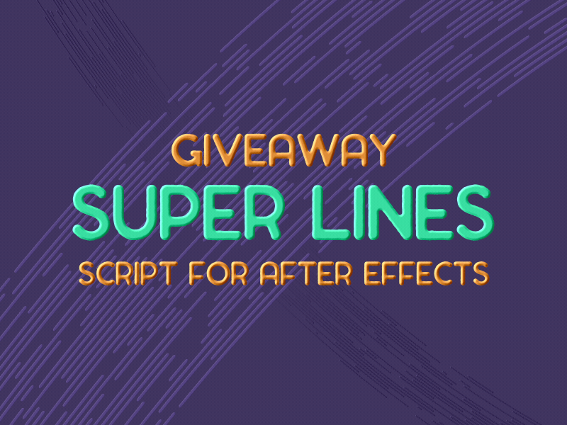 Super Lines Giveaway after effect after effects animation animation 2d design flat gif gif animated giveaway giveaways illustration super lines vector
