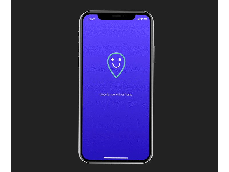 Chad - On Boarding - Geo-fence advertisement adveristing advertise advertisement advertisements animation iphone x mobile onboard onboarding onboarding flow oneli photoshop principle social media wireframes