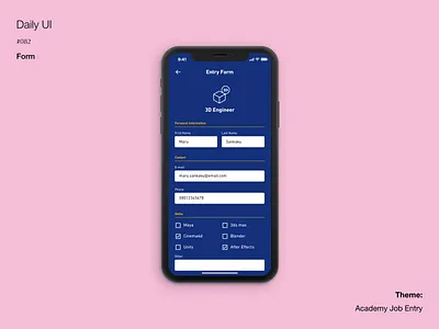 Daily UI #082 Form adobexd dailyui
