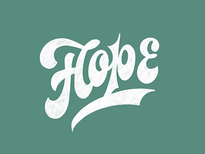 Hope adobe illustrator handdrawn illustration letter lettering logo procreate sketch texture typography vintage