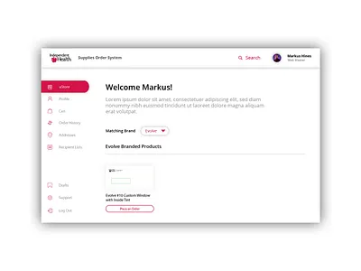 Independent Health uStore concept ecommerce ecommerce design interface layout design online store commerce ui web web design website