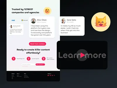 AI Writer Landing Page Design ai ai writer design landing landing page ui ux web design website website design
