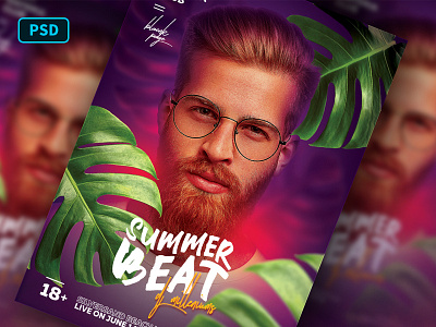 Summer Party Dj Flyer Template creative market dj dj flyer edm electro flyer template futuristic minimal flyer modern neon nightclub flyer poster template