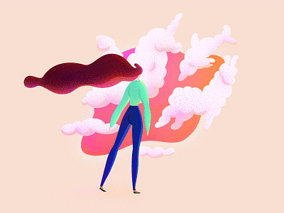 Clouds air character clouds design dolphin dream illustration lama ui ux unicorn vector women