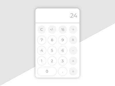 Daily UI Challenge 004 Calculator adobexd calculator clean dailyui design drop shadow minimal simple ui ux
