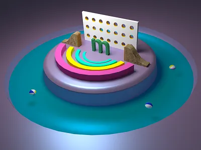 Days of type - M 36 days of type 36days m 36daysoftype 3d b3d blender blender3d blendercycles cycles cycles render font letter lettering render typography