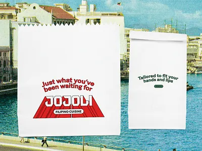 Jojoli Bakery Bags 3d dimensional lettering geometric lettering logo logotype packaging perspective type typography vector vintage