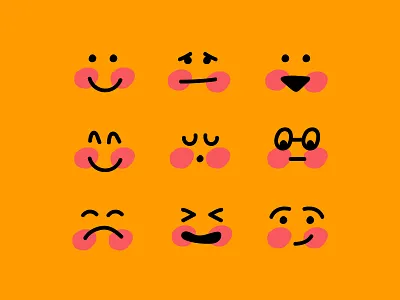 mondays character design doodle faces illustration sketch