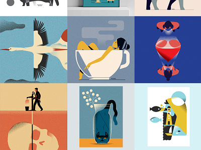 Instagram selection '22 animals character design editorial grain graphic design illustration