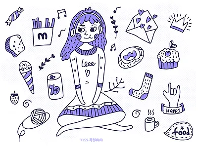 打卡第2天：我的悠闲时光 ui插画 插画