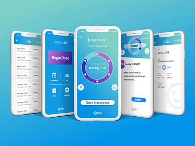 Dose Delivery App android app crossplatform gradient grsph ios medical medicine progress science