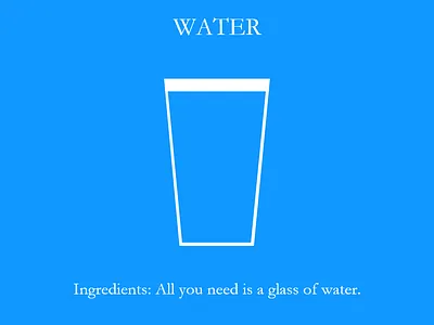 Daily UI #040 Recipe for Water 040 40 dailyui recipe water