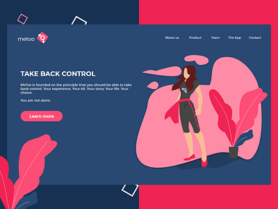 Metoo design landing page ui uiux vector web design