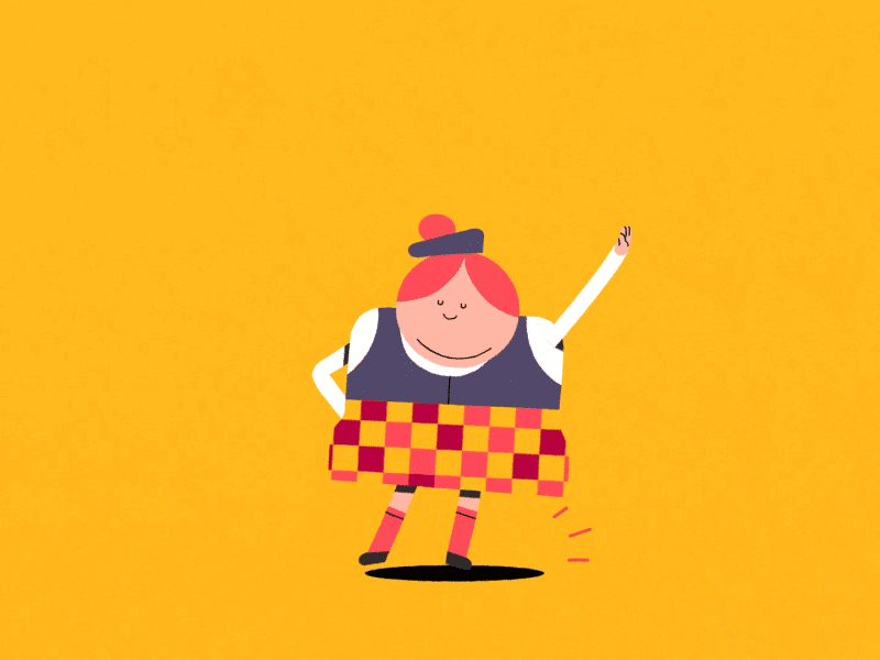 Highlander II: The quickening 2d animation character character animation character design dance dancing design flat gif illustration loop scotland shape layers vector